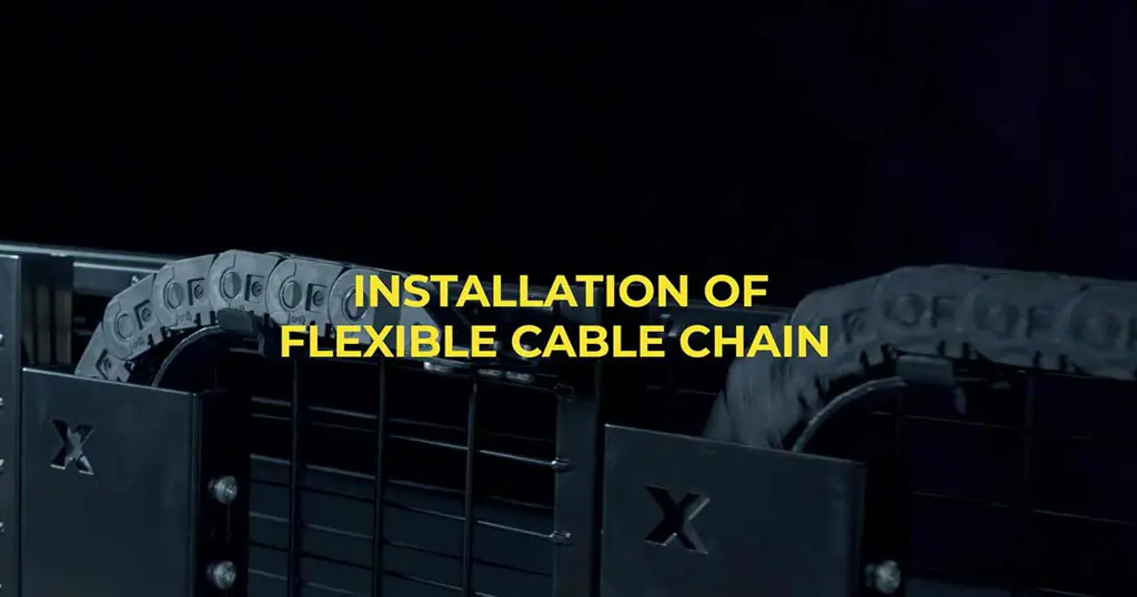 Installaion d'une Chaîne de câble flexible pour portes coulissantes avec Axelent