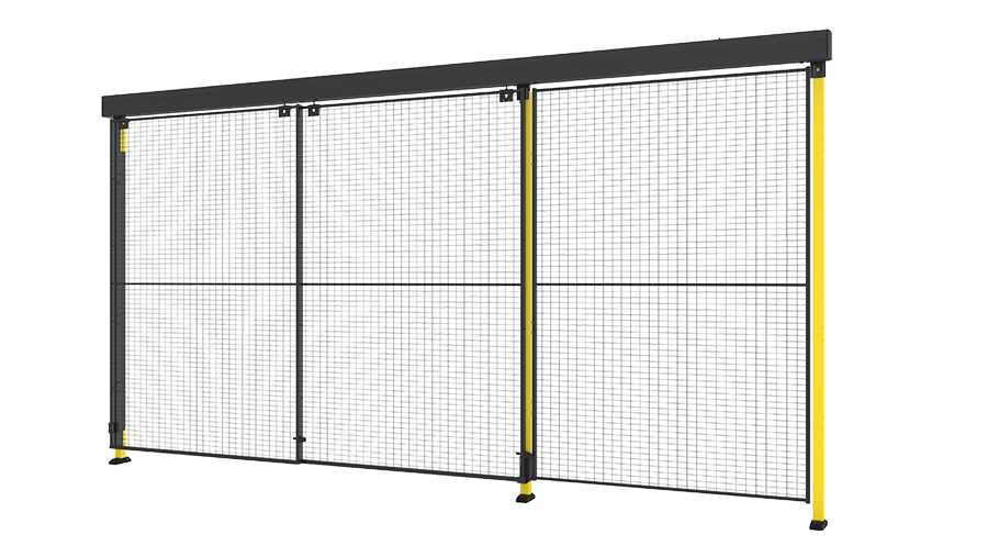 Porte coulissante rail double