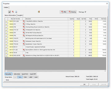 Axelent SnapperWorks bill of material