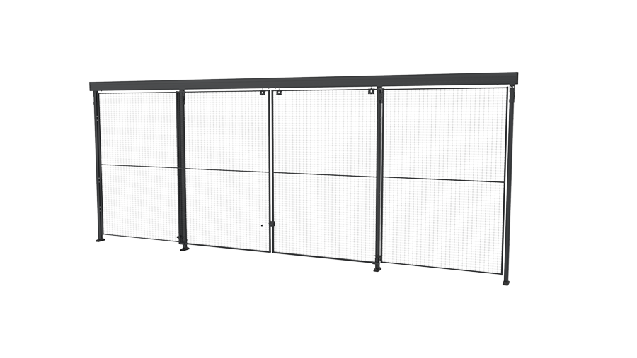 X 2 0 Double Sliding Door With Step Rail Double Sliding Door With 2 Step Rail, Sliding Cage Door