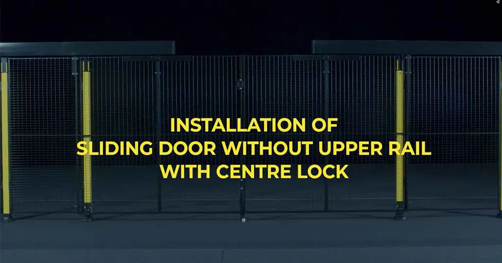 Installaion d'une Porte coulissante sans rail avec fermeture centrale avec Axelent