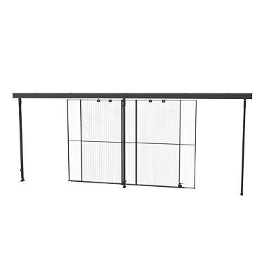 Porte coulissante double à recouvrement