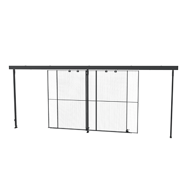 Porte coulissante double à recouvrement