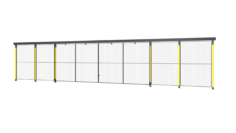 Porte coulissante avec ouverture centrale
