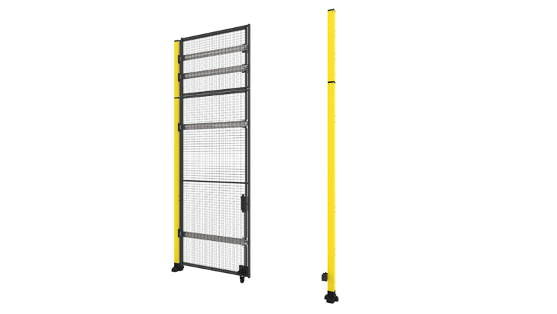 Porte battante et coulissante avec fermeture centrale