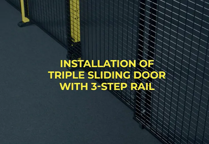 Porte coulissante triple rail - pour des grandes ouvertures  Porte coulissante triple rail - pour des grandes ouvertures