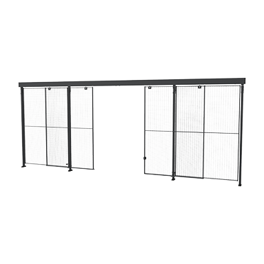 Porte coulissante simple avec fermeture centrale