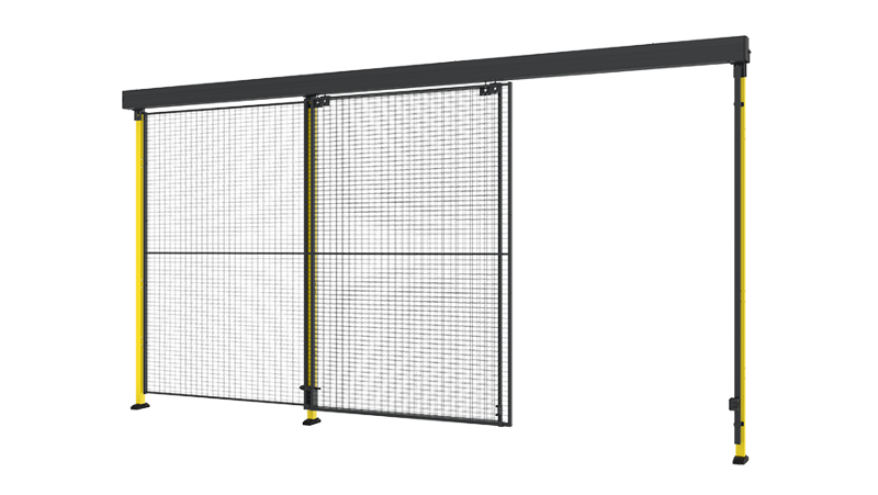 Porte coulissante rail double