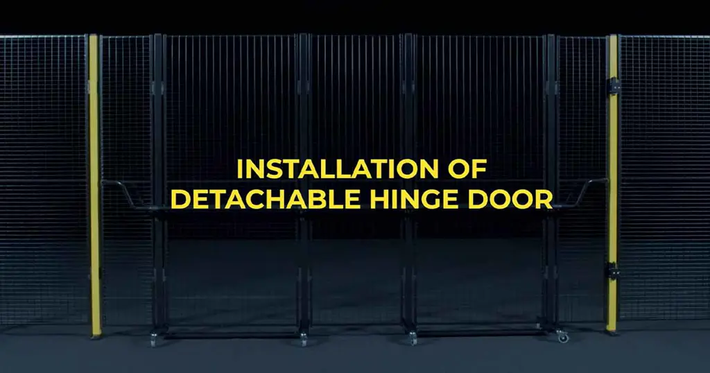 Installation d'une porte battante démontable avec Axelent