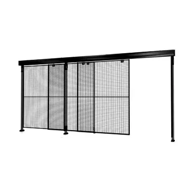 Porte coulissante rail double