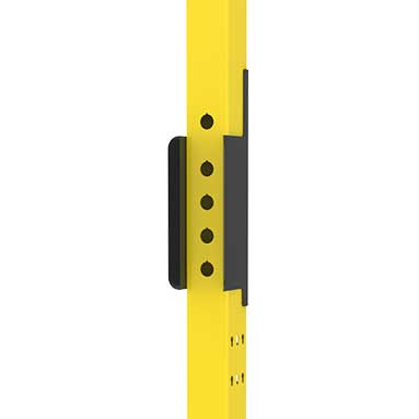 Poteaux préparés pour les boutons poussoirs